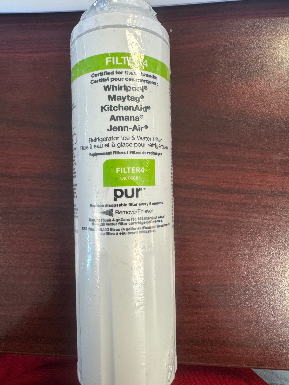 Whirlpool UKF8001 Refrigerator Water Filter 1 Pack 200 gal Carbon, White
