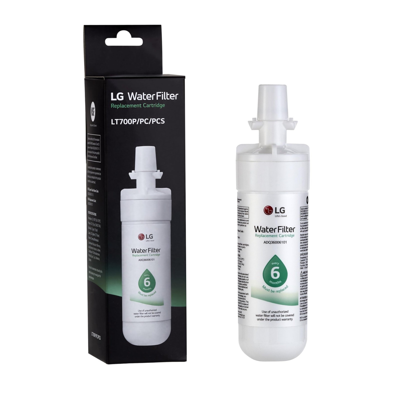 LG LT700P- 6 Month / 200 Gallon Capacity Replacement Refrigerator Water Filter