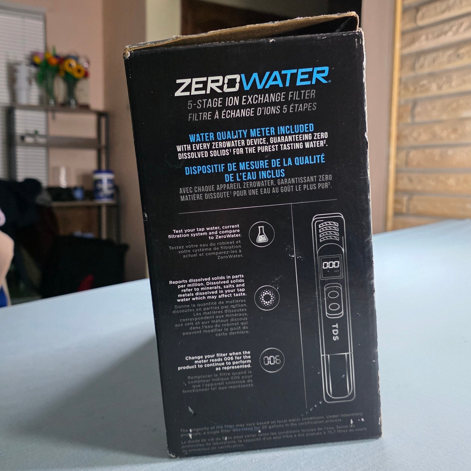 ZeroWater 5-Stage Water Filter Pitcher Blue White BPA Free Filtration System