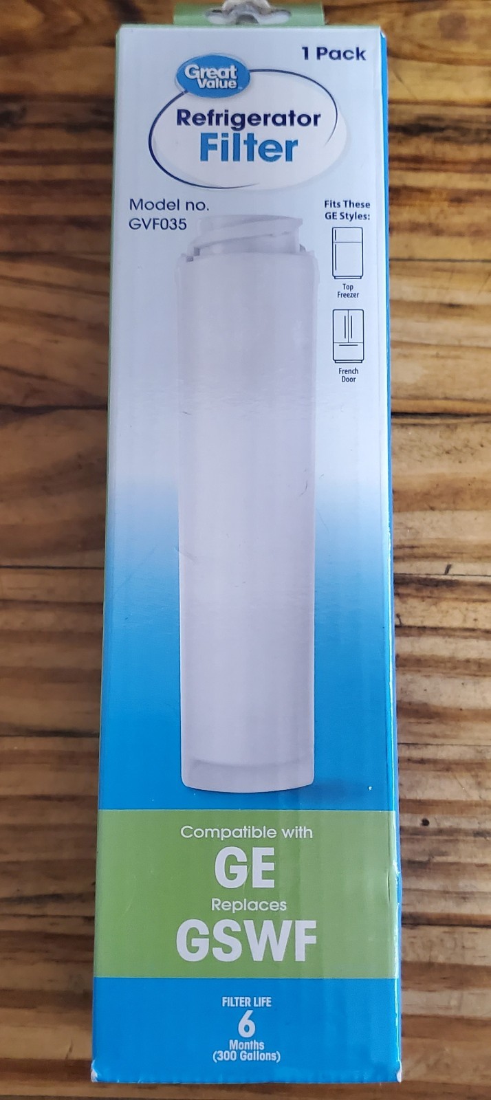 Great Value Refrigerator Replacement Water Filter for GE GSWF & Kenmore 46-9914