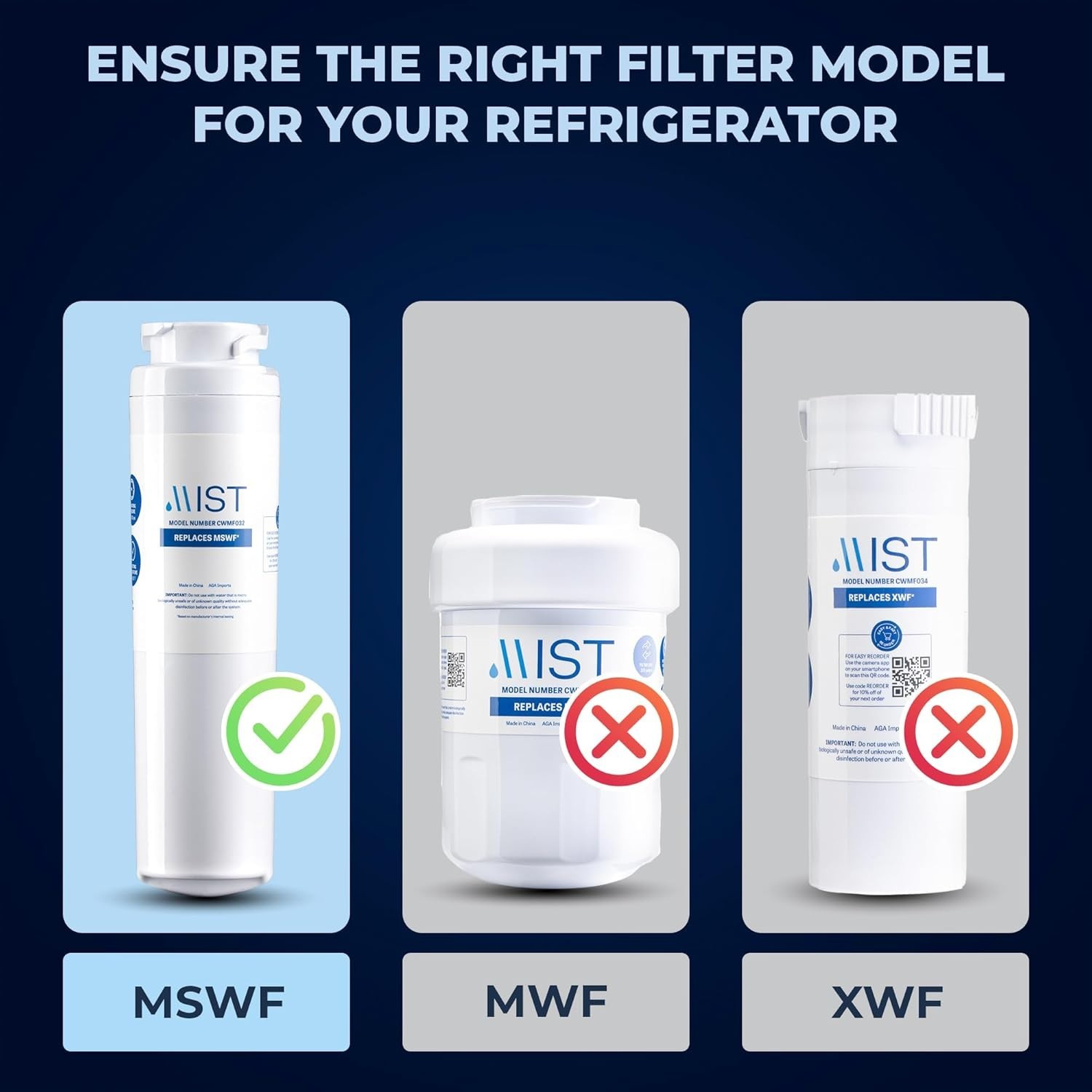 Carbon Fiber Water Filter Replacement for GE Models, 6 Pure Water, 1 Pack
