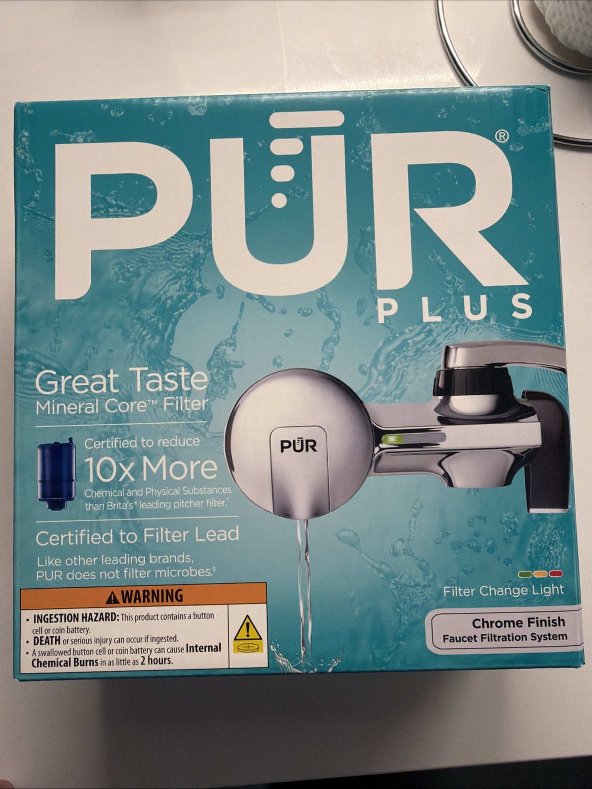PUR Filtration PLUS Faucet Mount Water Purifier Filter System PFM400H Chrome