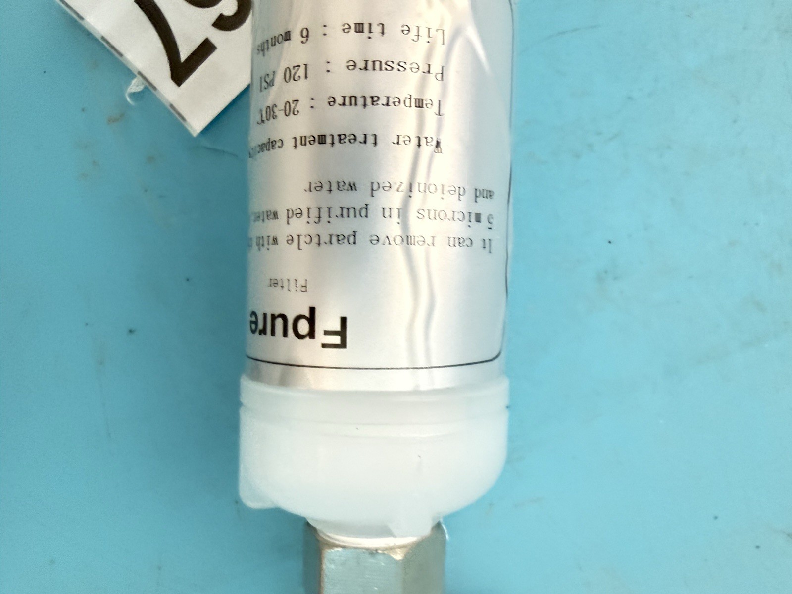 Inline Water Filter 20-30°C 120 PSI Quick Connect Purifier RO Fridge System 6 Mo