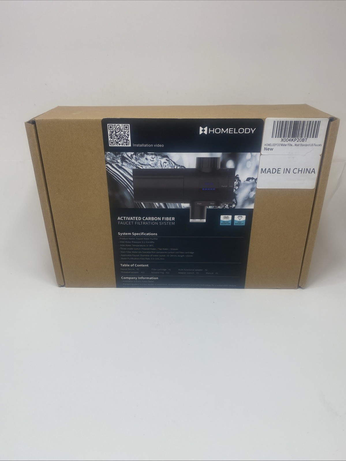 Homelody Advanced Carbon Fiber Faucet Filtration System – Black Purifier