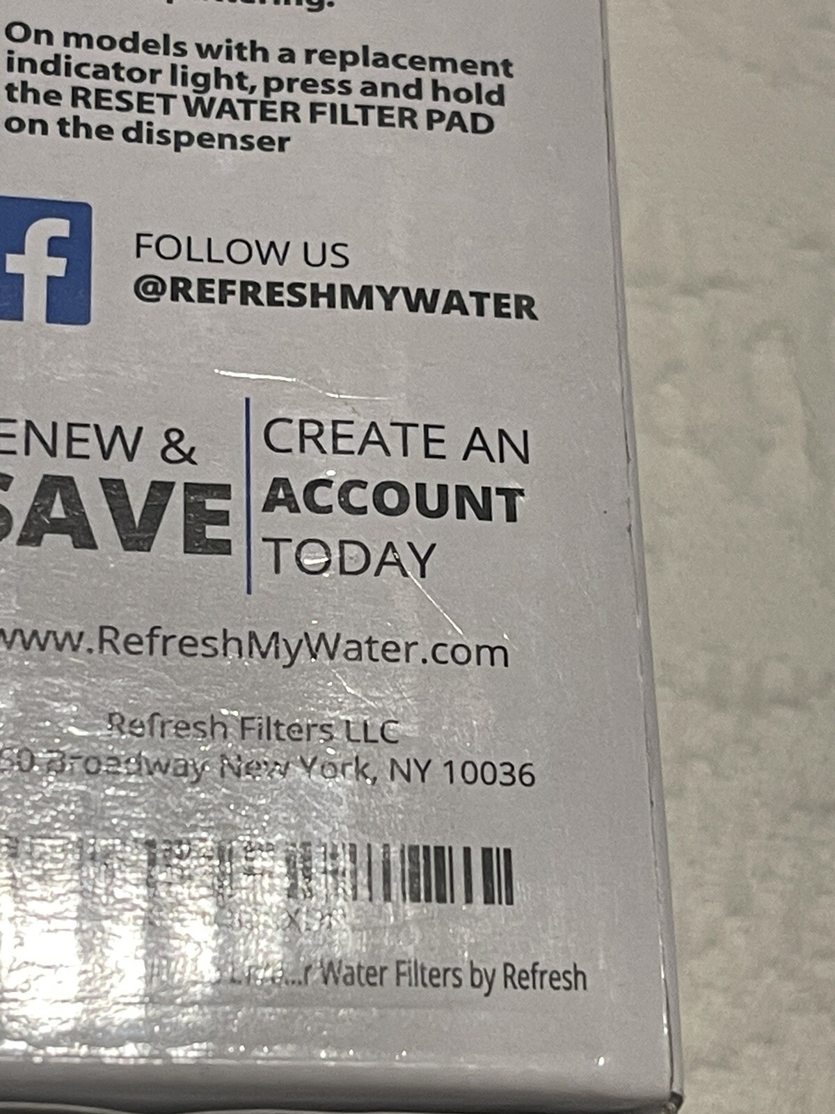 Refresh Sealed Filter In Open Box Compatible With LG And Kenmore