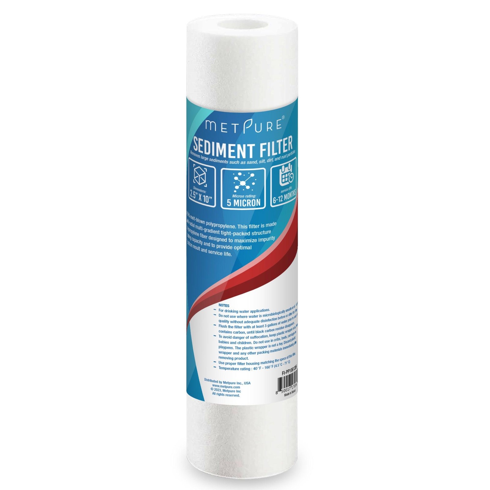 1 to 50 PACK 10″ x 2.5″ PP Sediment Water Filter Cartridges 5 Micron