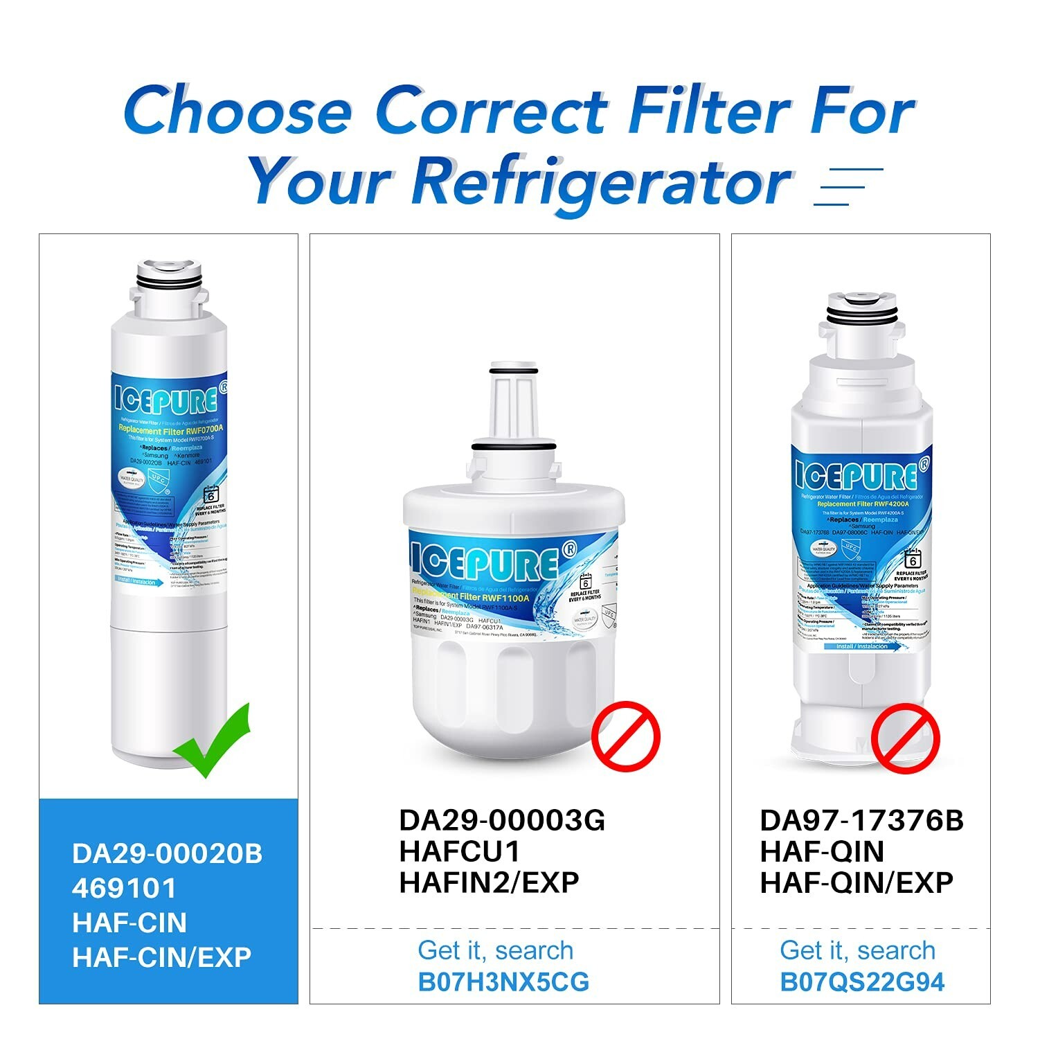 Fits Samsung DA29-00020B HAF-CIN/EXP Compatible Water Filter 6PACK