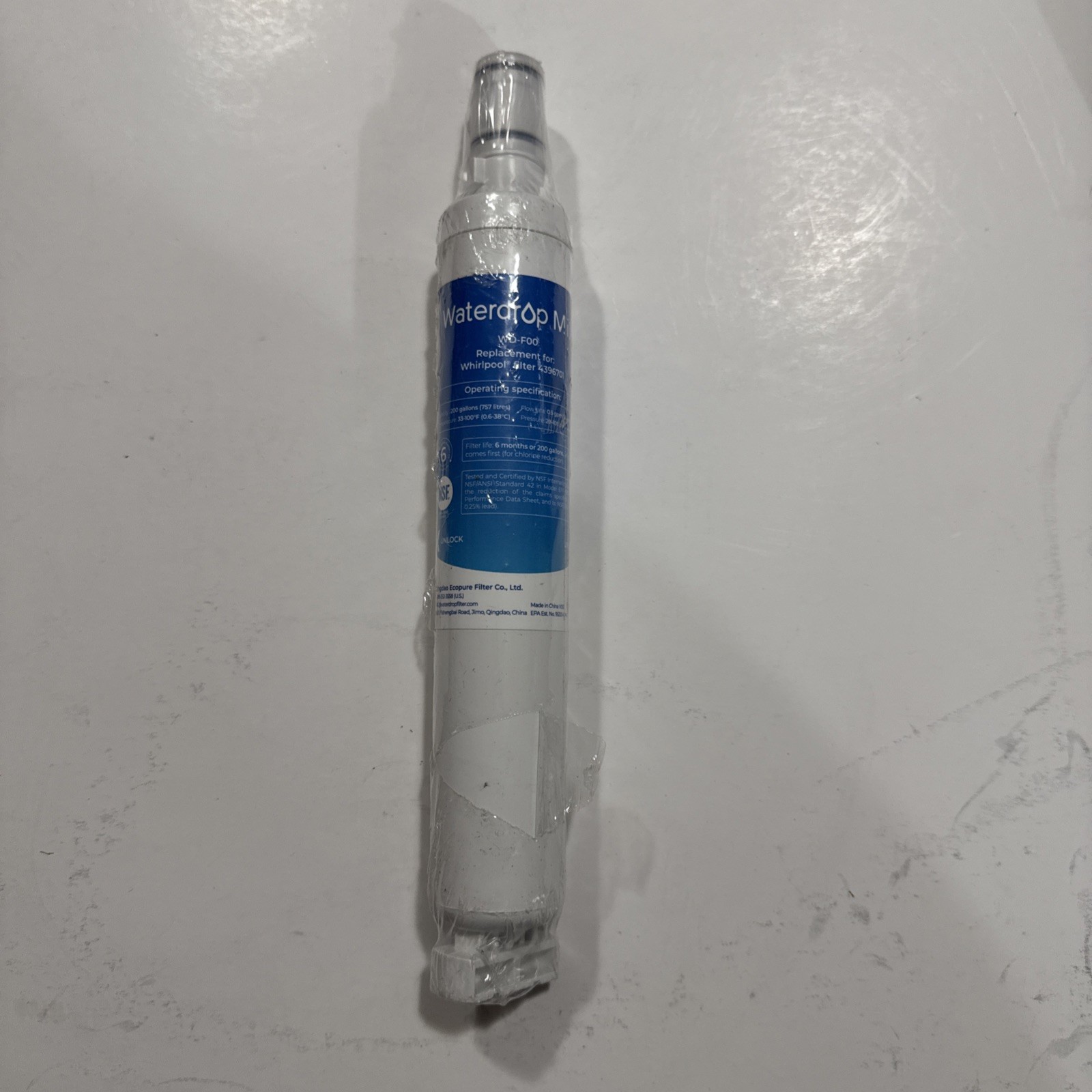 Waterdrop Wd-f00 Refrigerator Water Filter Replace For Whirlpool 4396701 New E47
