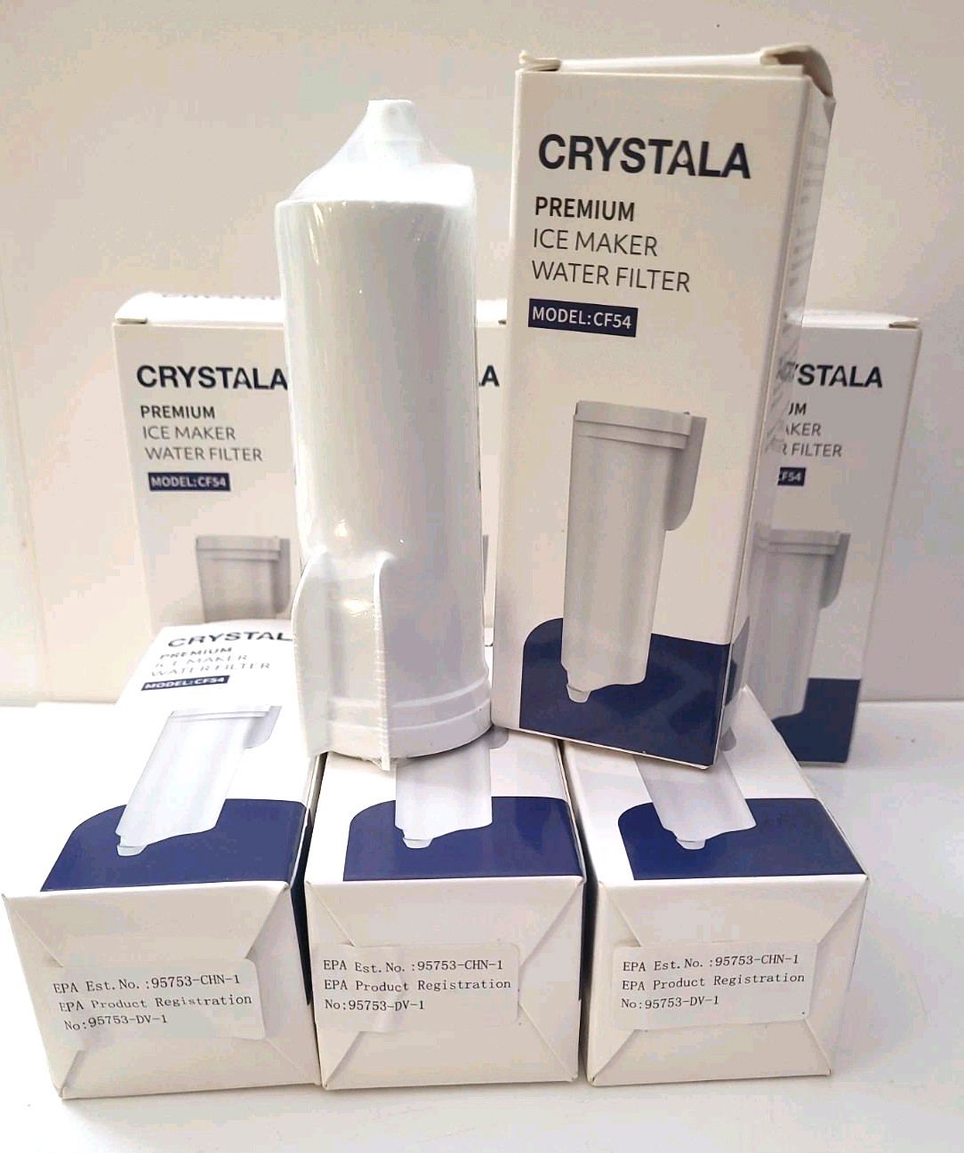 Crystala Model:CF54 Premium Ice Maker Water Filters x 8 Sealed New Open Box
