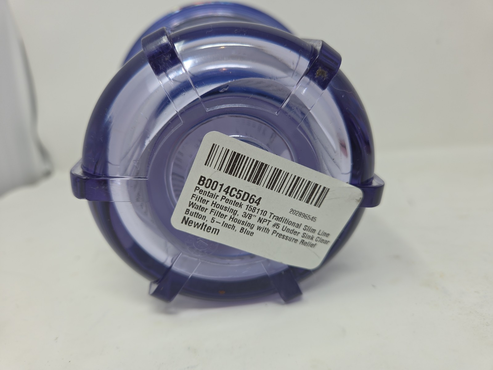 Pentek 158110 Standard 5 x 2.5 Clear Water Filter Housing (3/8 NPT) Open Box