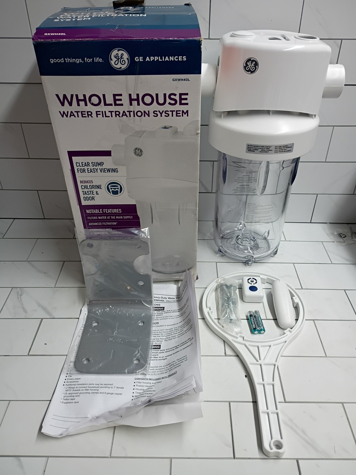 GXWH40L GE Whole House 084691144779 Water Filtration System NEW Open Box