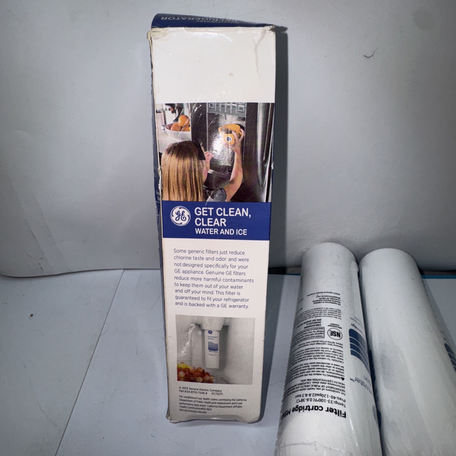 2 GE MSWF Smart Water Refrigerator Filter Refill Cartridge*Genuine* New & Sealed
