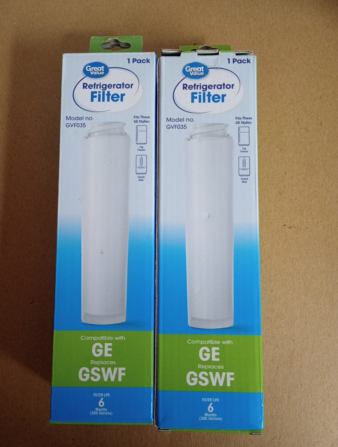 Great Value Refrigerator Replacement Filter for GE GSWF & Kenmore 46-9914 (2)