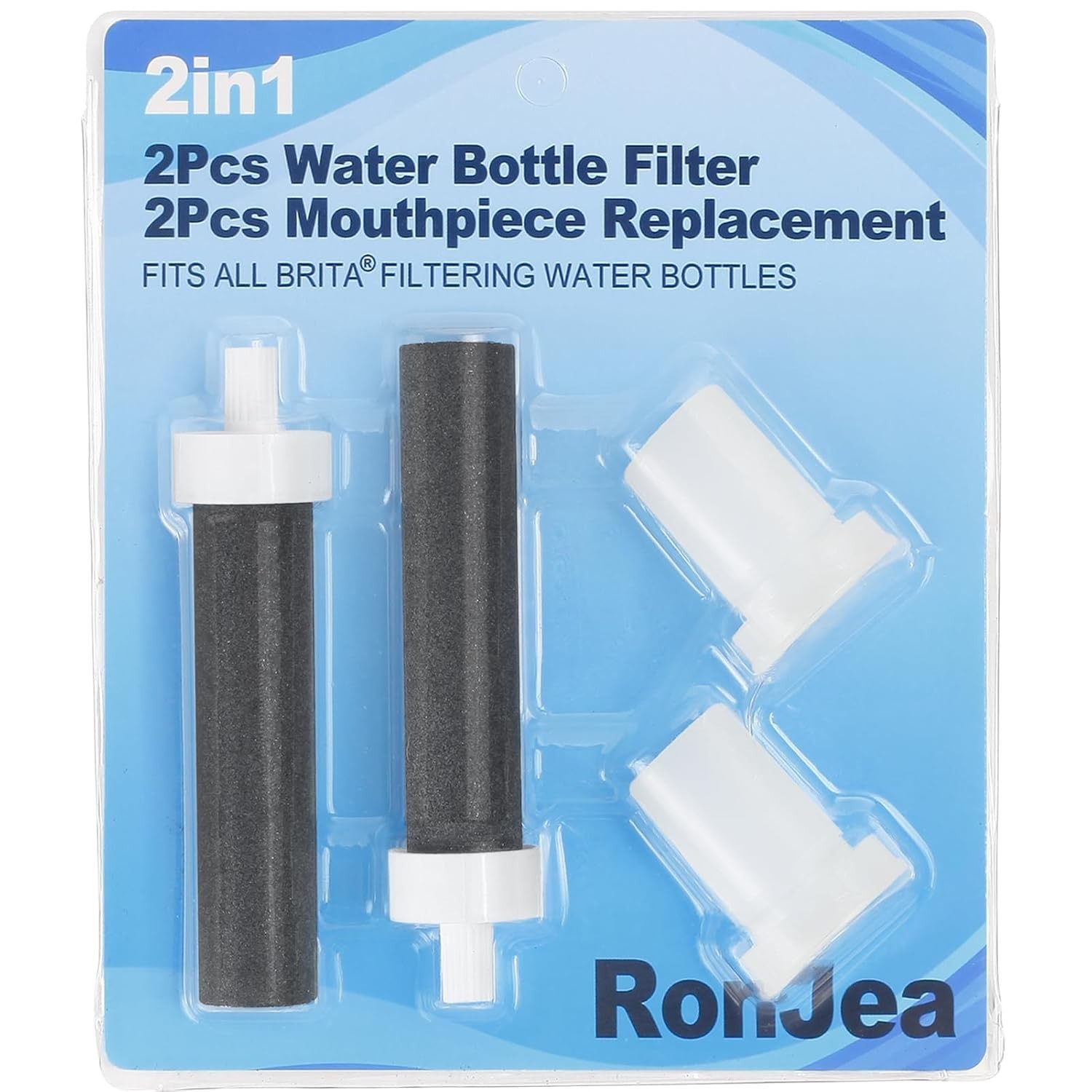 Brita 2In1 Water Bottle Filter & Mouthpiece Replacement – 2Pcs Filter & 2Pcs Bit