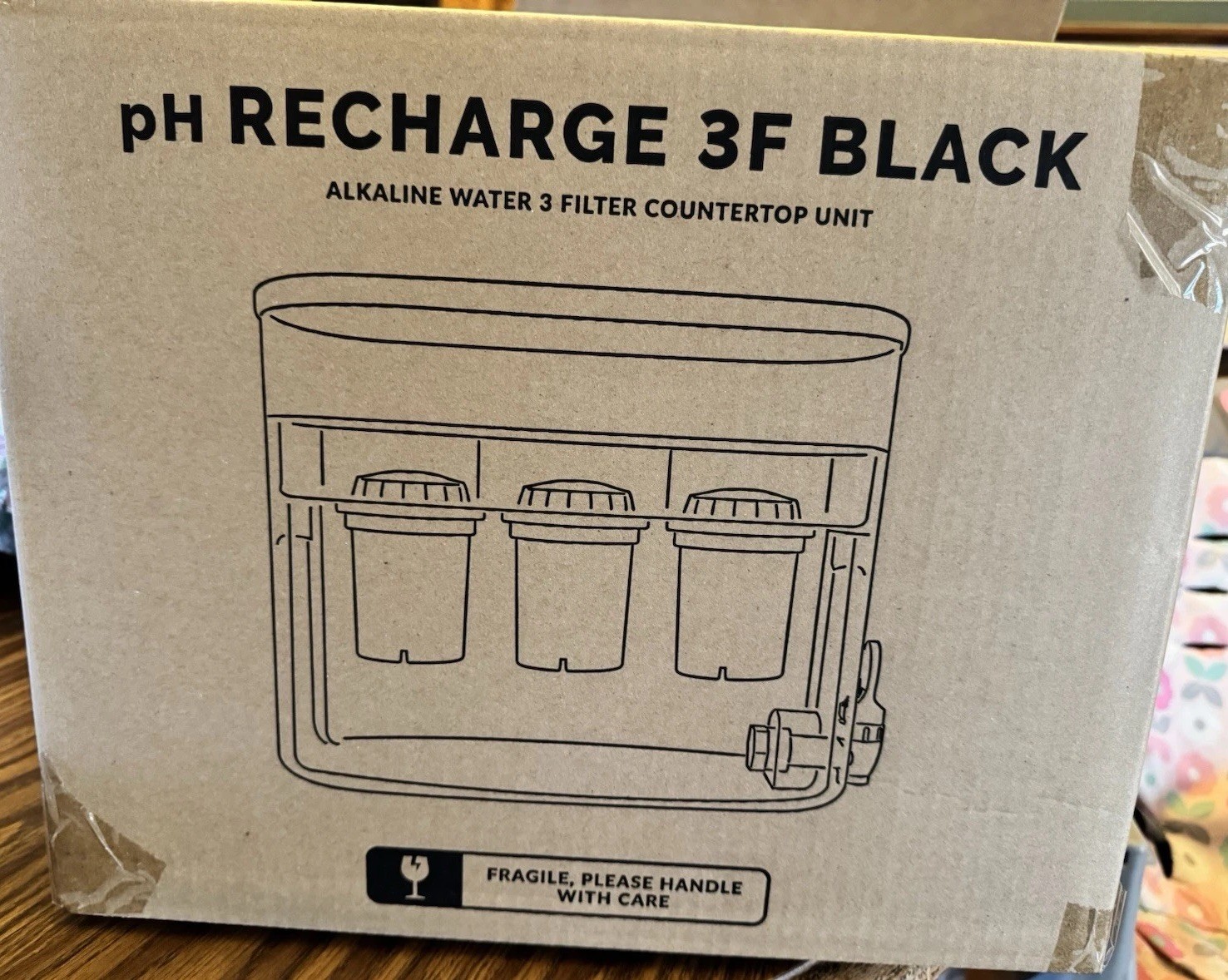 Invigorated Water pH Recharge 3F Black Alkaline Countertop Filter 3.3 gal