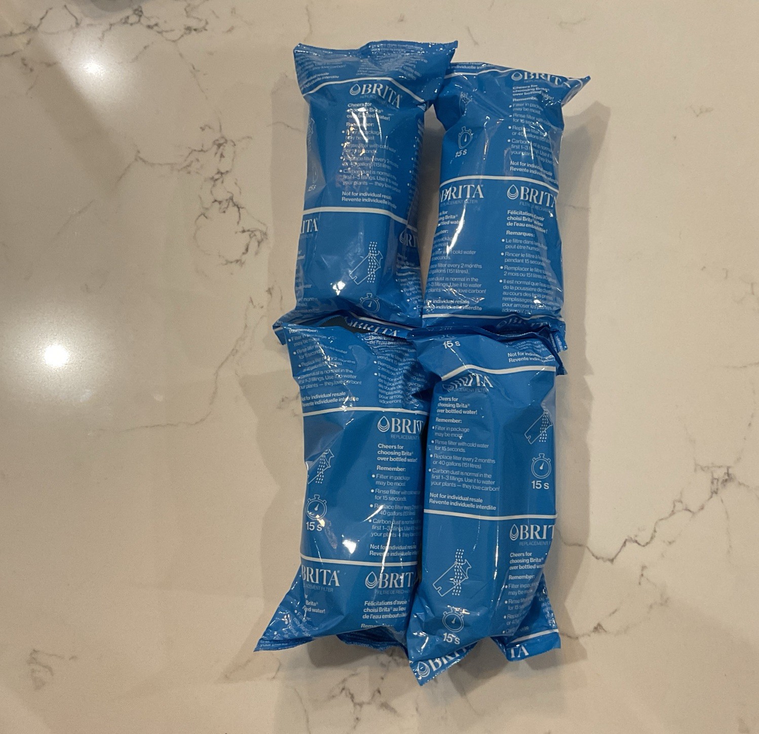 Brita Standard Water Filter 4 Pack Pitcher Dispenser BPA Free