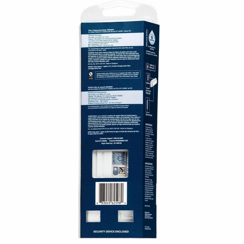 3 KADRARXD Refrigerator Filter A EDRARXD²1 Replacement Cartridge EDRARXD1B