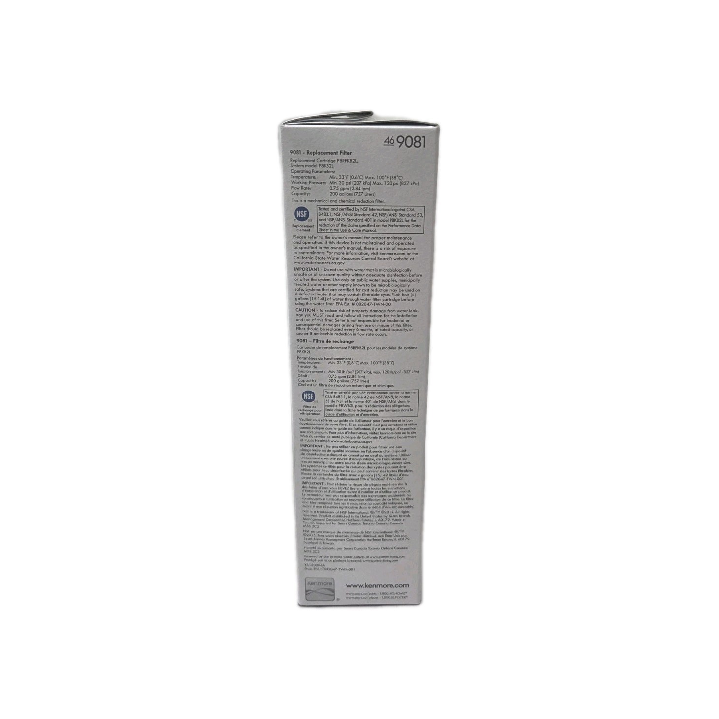 6 Pack Kenmore 9081 Replacement Refrigerator Water Filter 46-9081 – NEW