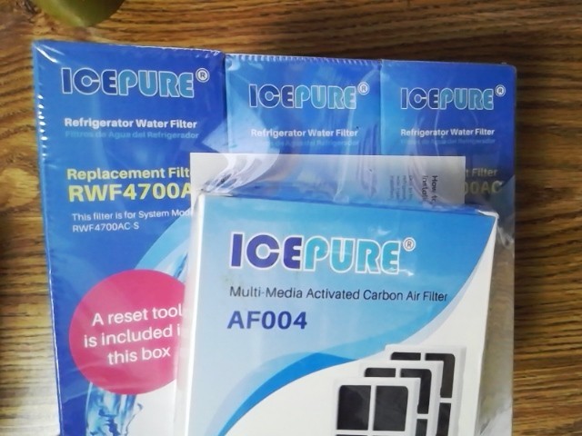 Ice Pure Refrigerator Filter RWF4700AC 3 Pack With 3 Air Filters LG LT1000P NEW