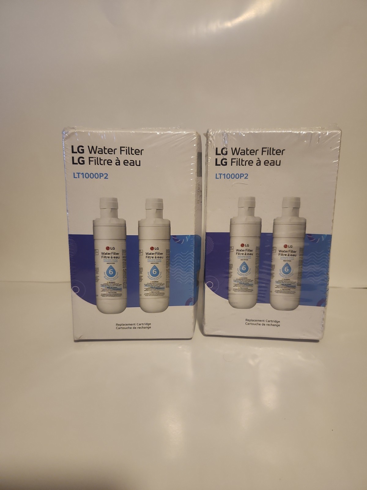 2 Pk X2 Genuine LG LT1000P2 6-Month / 200 Gal Refr Replacement Water Filter