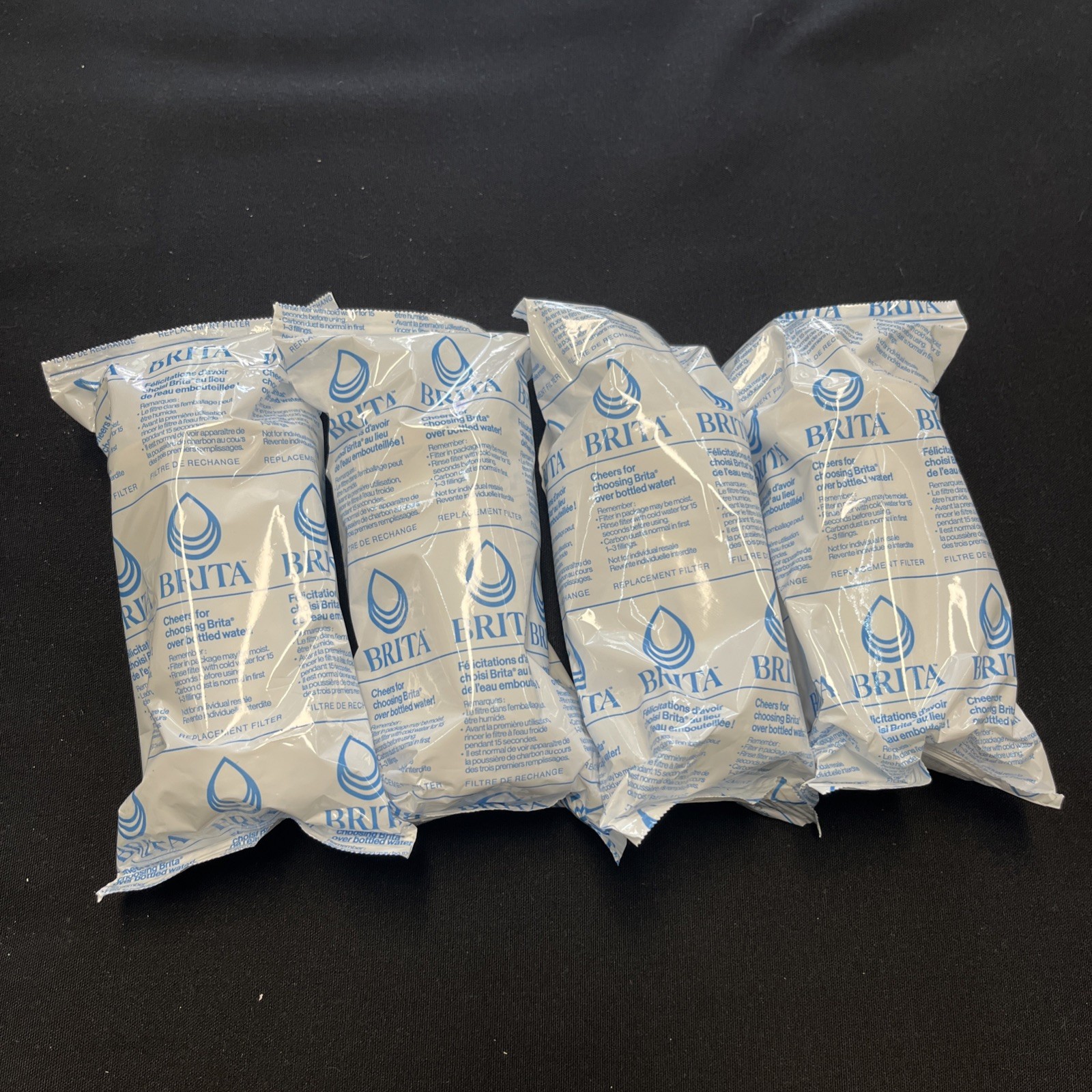 BRITA STANDARD WATER FILTER REPLACEMENT, 4 COUNT WHITE Pitcher Dispenser