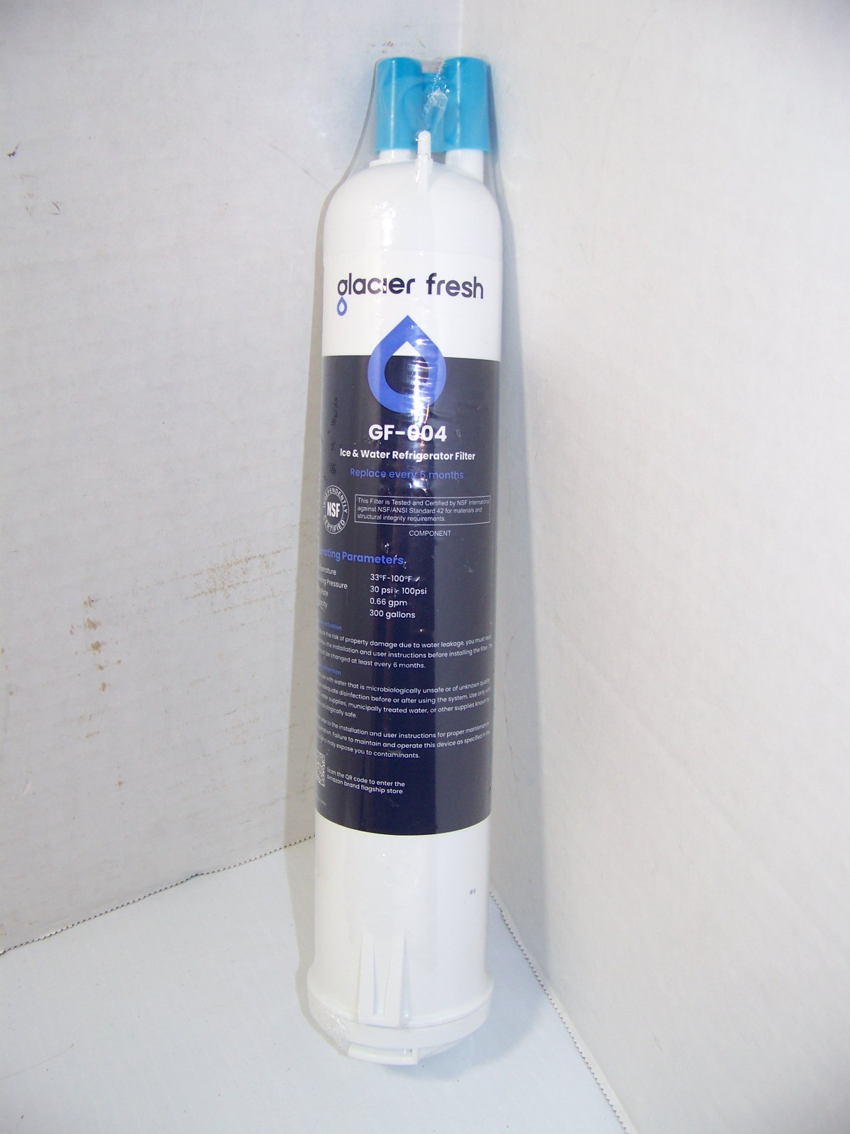 1 Pack Glacier Fresh GF-004 Ice Water Refrigerator Filter 300 gal – New Sealed