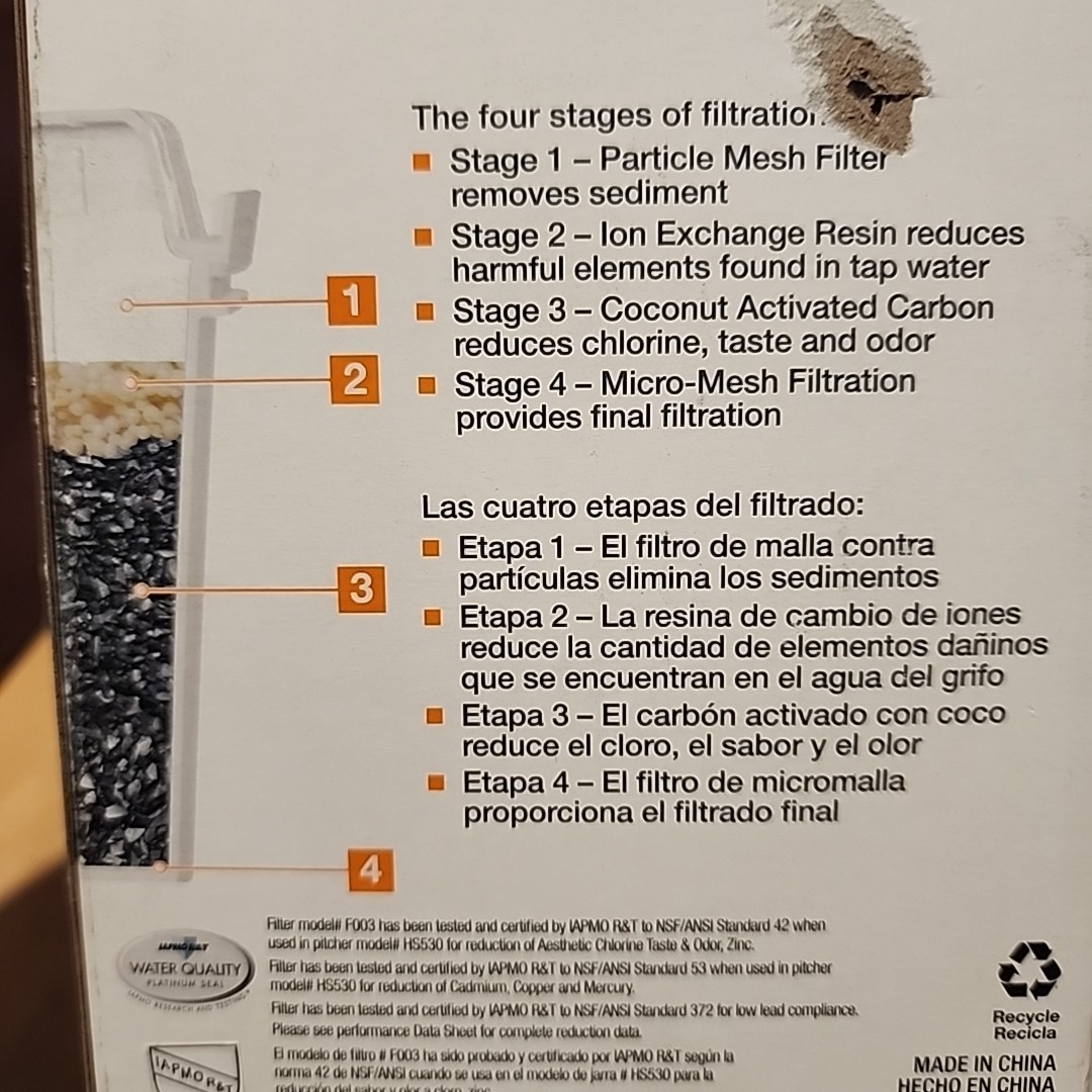 NEW HDX Water Pitcher Universal Replacment Water Filter Cartridges 8-Pack