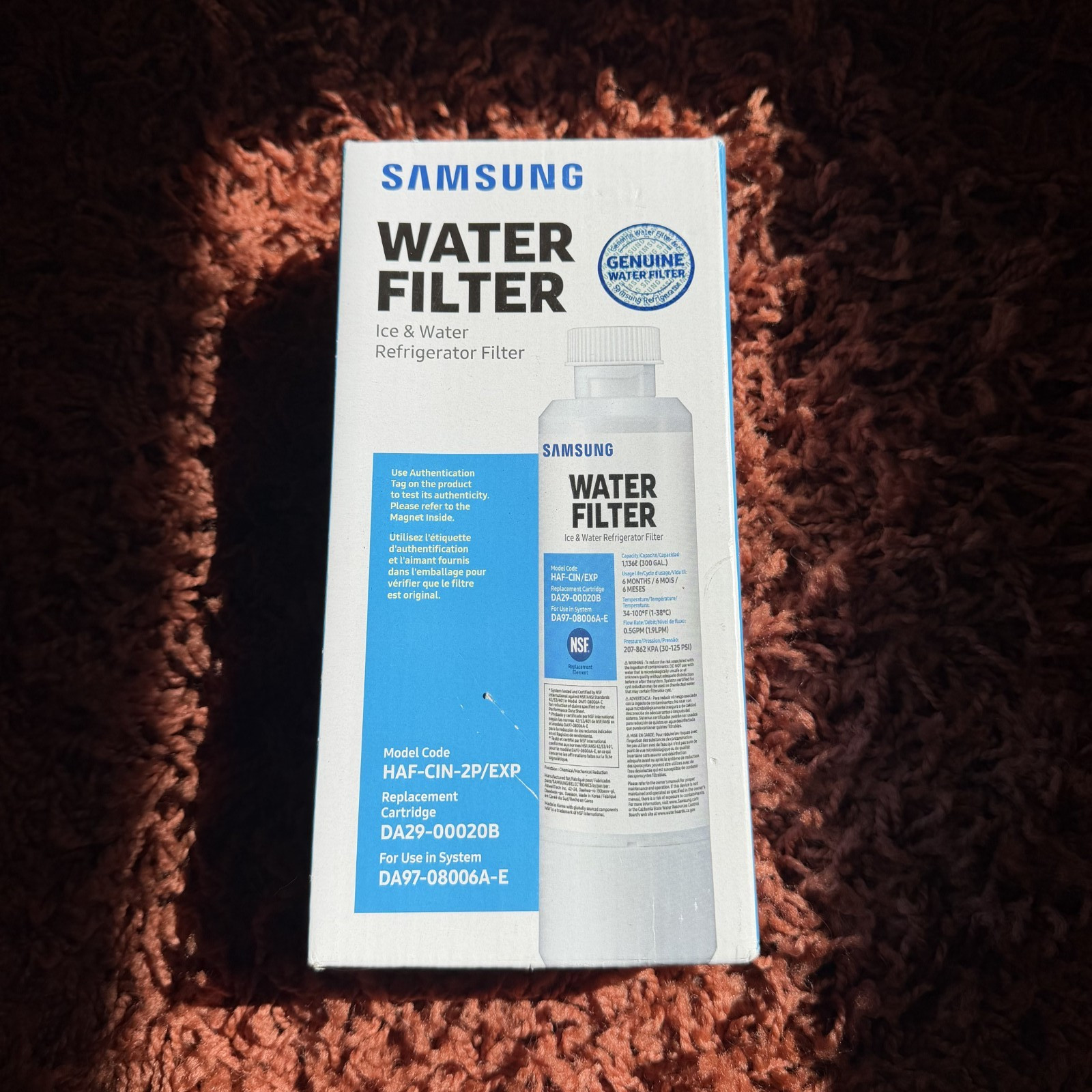 1 PACK Samsung DA29-00020B HAF-CIN/EXP Refrigerator Water Filter New Sealed