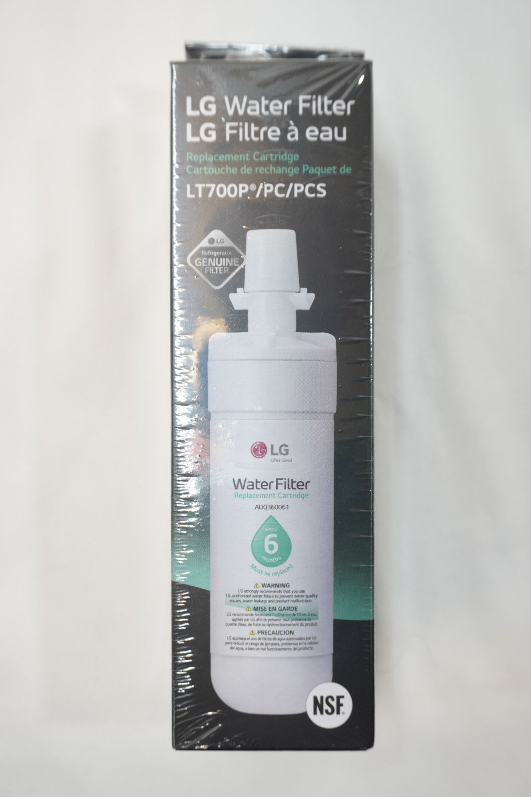 LG WATER FILTER REPLACEMENT CARTRIDGE LT700P/PC/PCS – NEW SEALED **