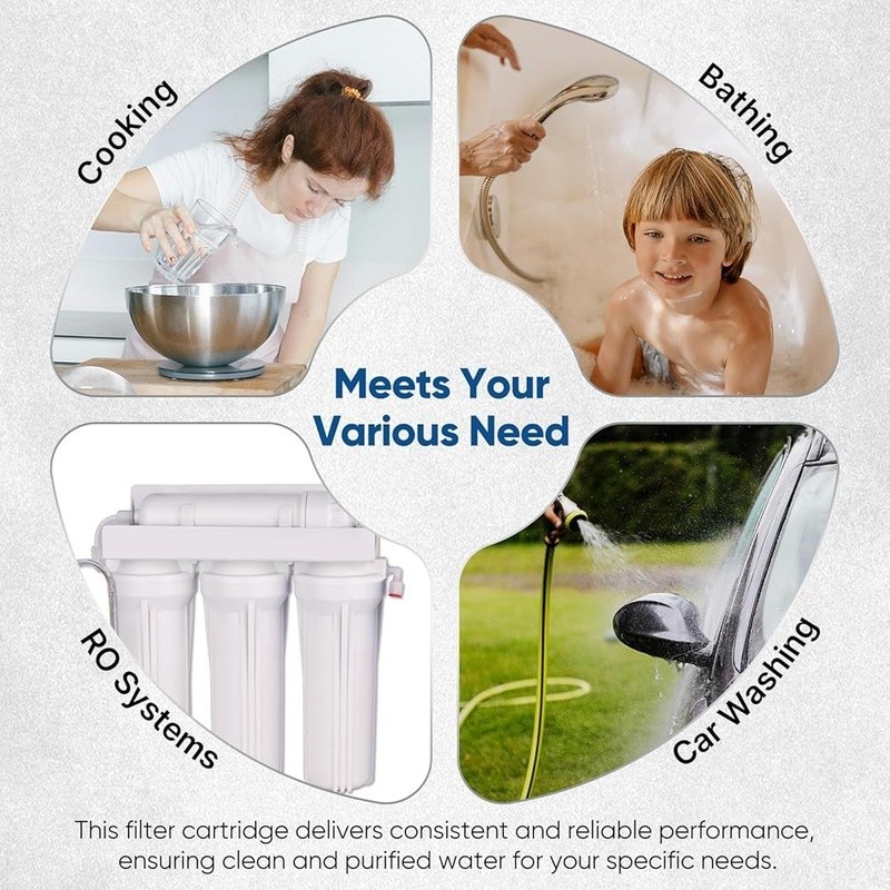 High Capacity Carbon Water Filter 10×2.5 inch NSF Chlorine Sediment Removal New