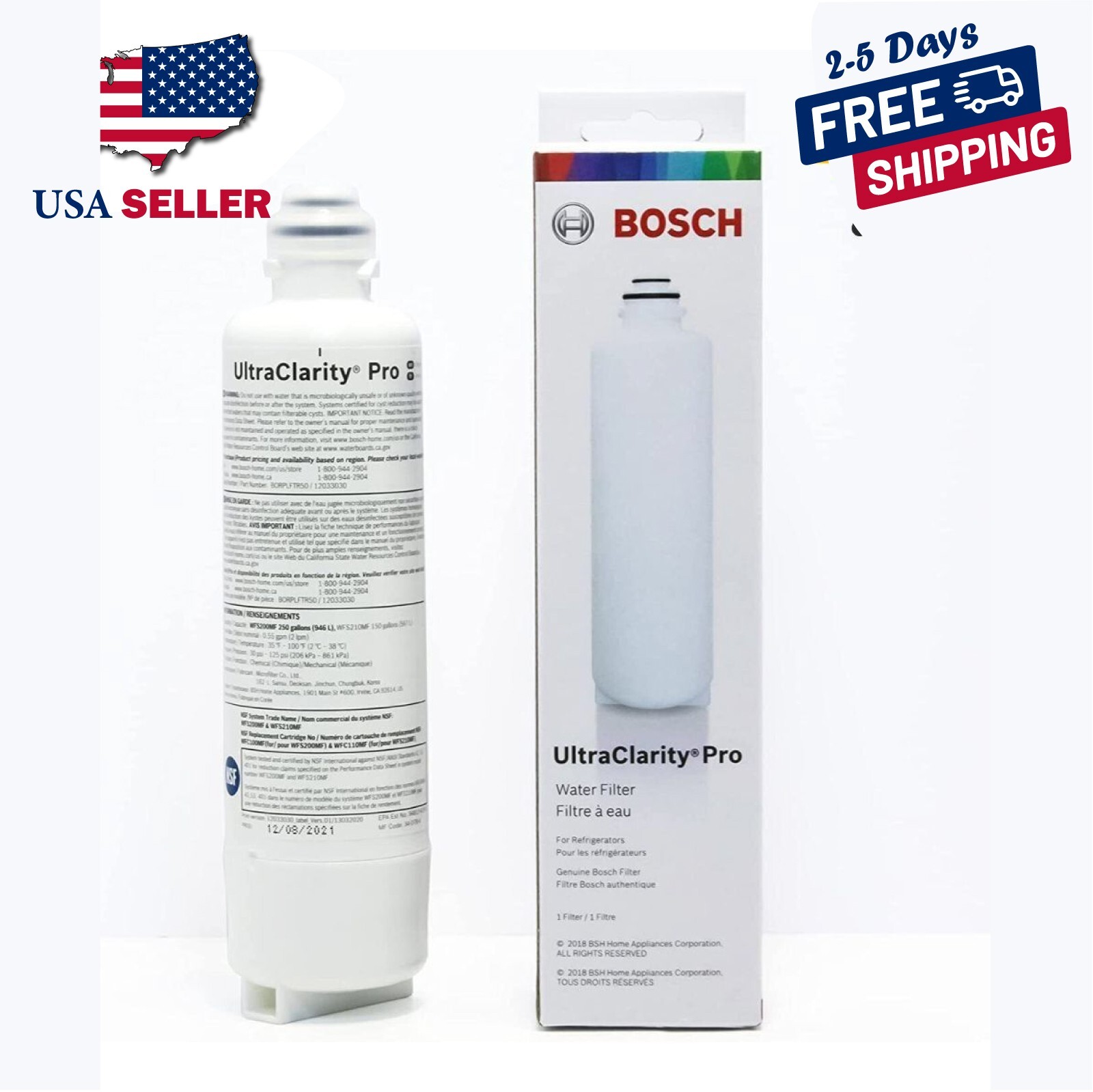BOSCH, BORPLFTR55, RA450022, REPLFLTR55 UltraClarity Pro Water Filter Cartridge