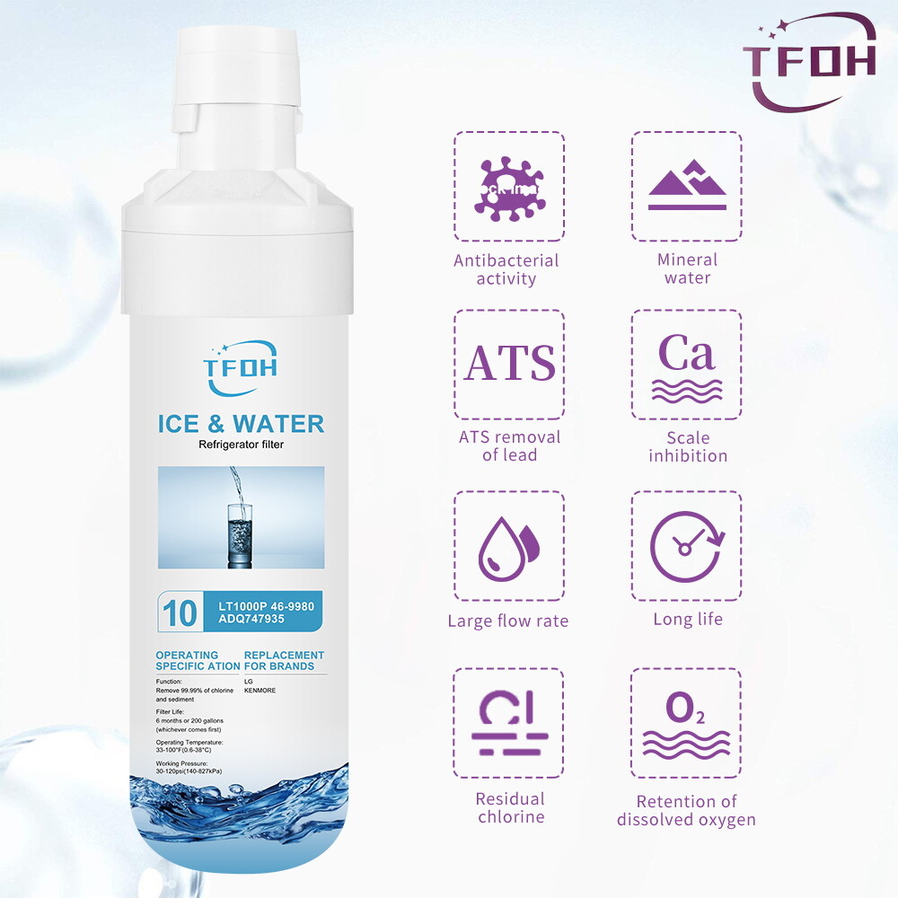 TFOH Replacement for LG® LT1000P® ADQ74793501 Refrigerator Water Filter
