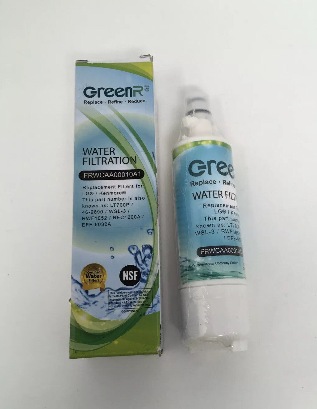 Green R3 Water Filtration Replacement Filters For LG/Kenmor FRWCAA00004A1