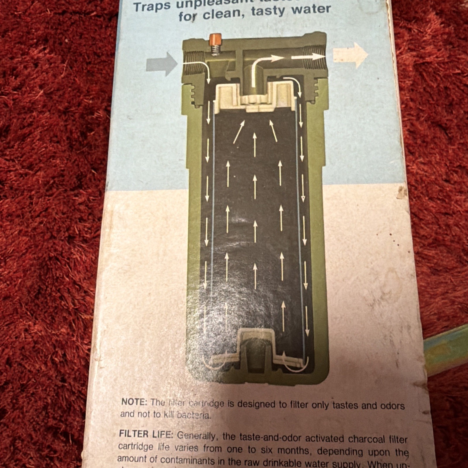Vintage SEARS 12-Inch Standard WATER FILTER 42-3464 Avocado Green
