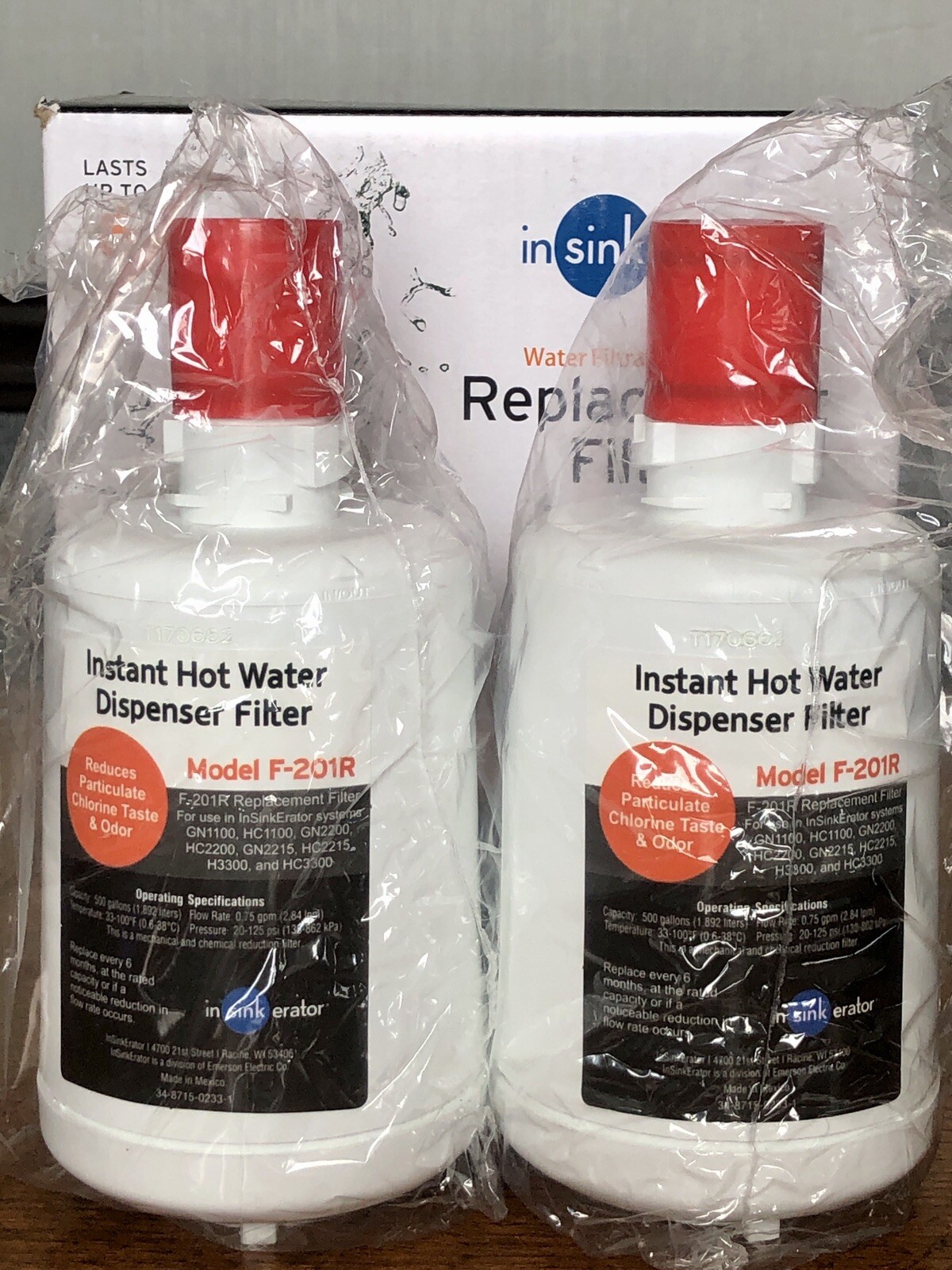 InSinkErator F-201R Replacement Water Filter 1 PACK ( 2 UNITS )