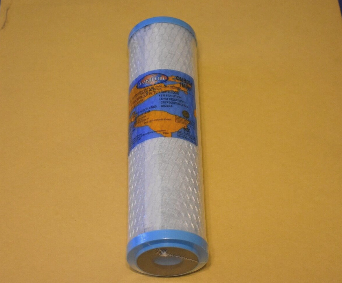 OMNIPURE OMB934-1MPB 2.5 X 10″ 1 MICRON CARBON BLOCK FILTER FOR LEAD REDUCTION