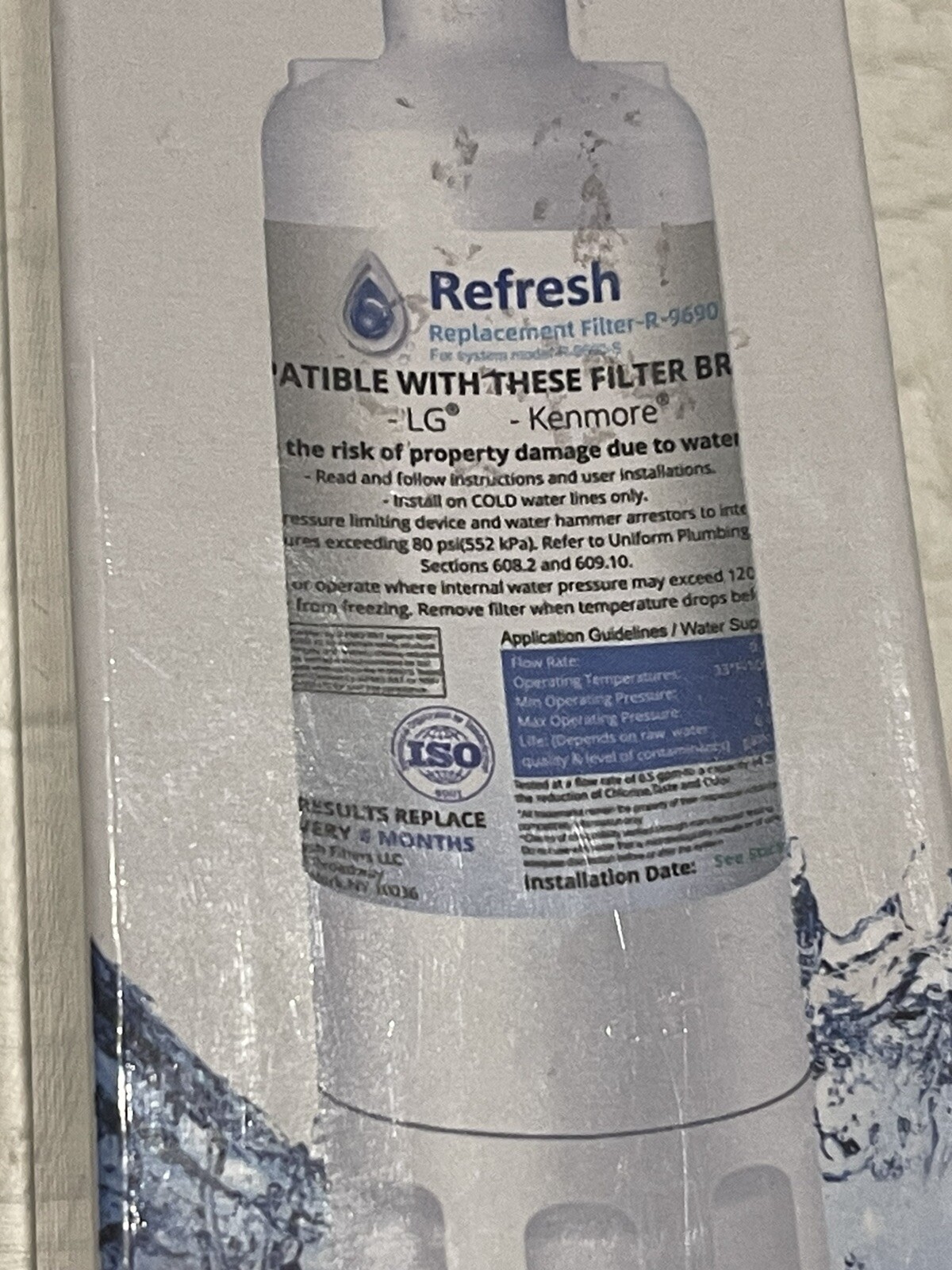 Refresh Sealed Filter In Open Box Compatible With LG And Kenmore