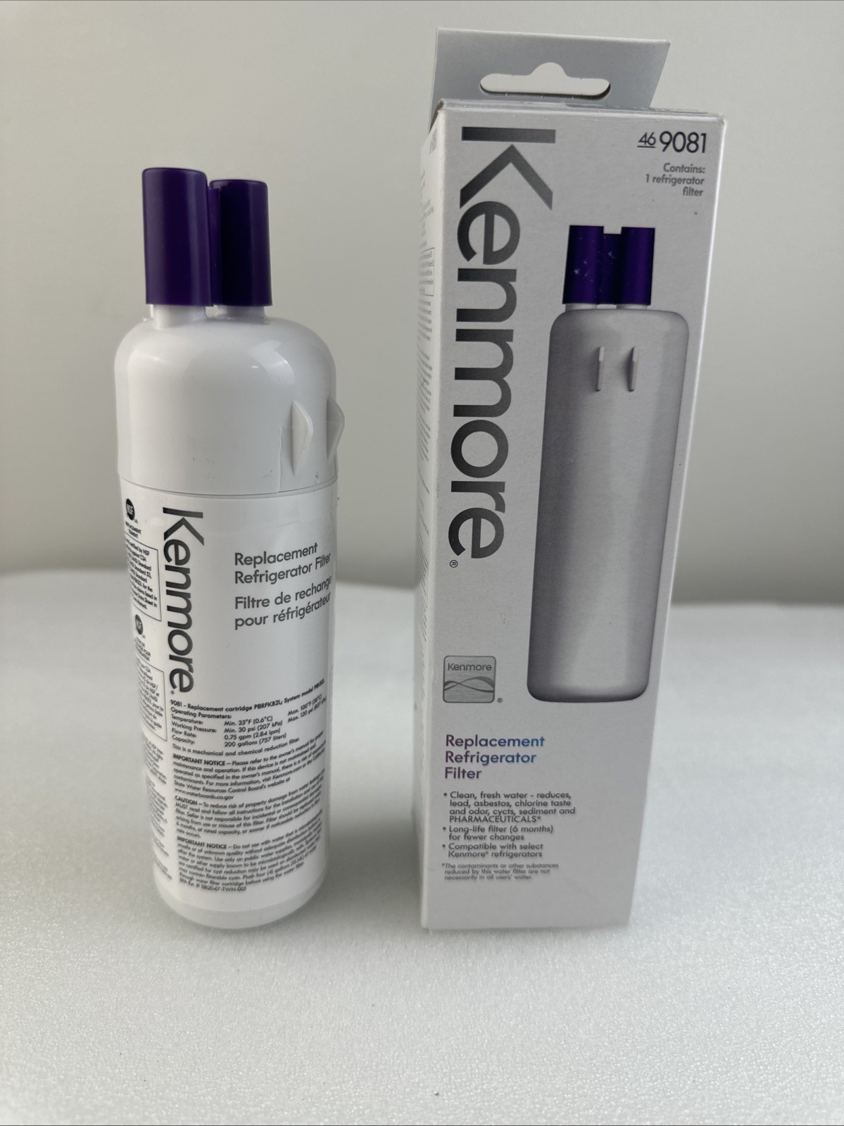 1 Pack Kenmore 9081 Replacement Refrigerator Water Filter 46-9081 46-9930