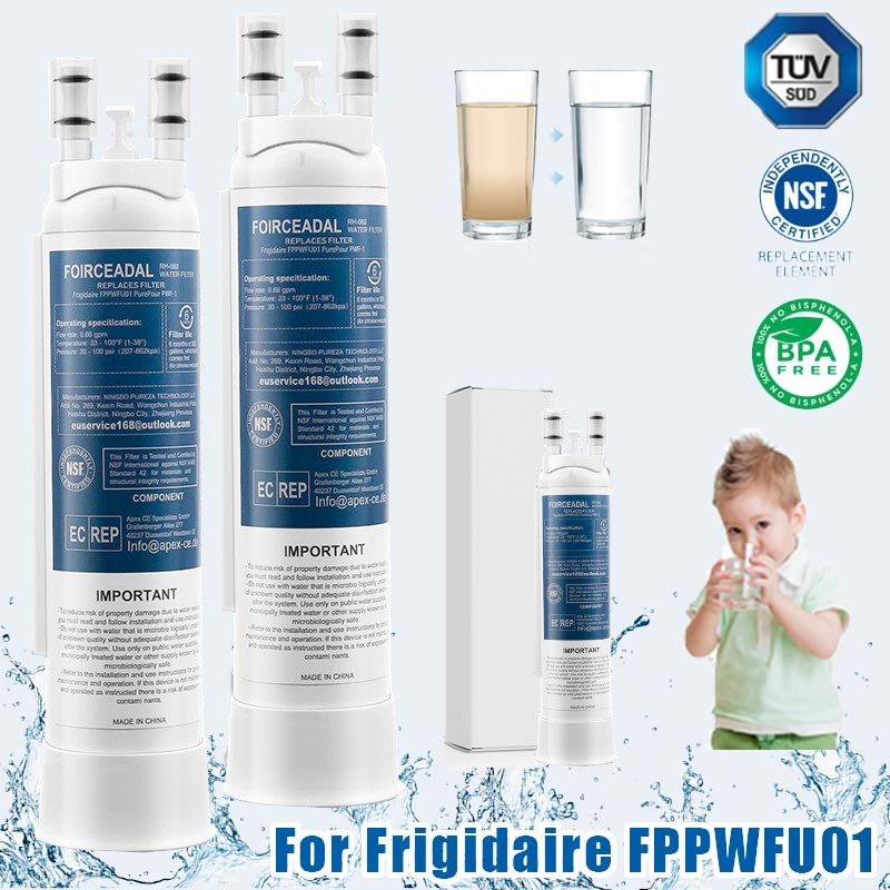 2-Pack for Frigidaire PWF-1 FPPWFU01 Refrigerator PurePour Water & Ice Filter