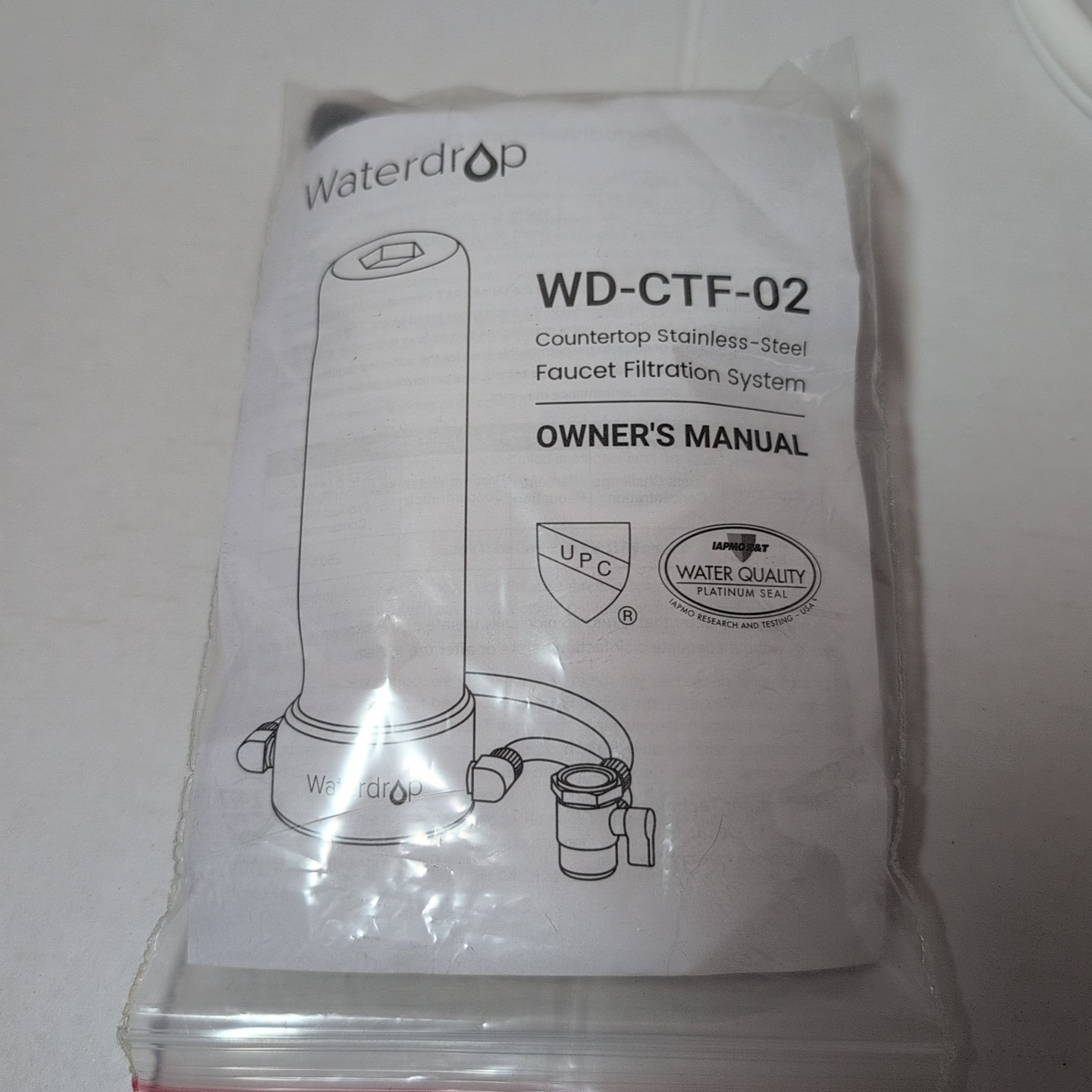 Waterdrop CTF-02 Countertop Water Filter System for Sink Faucet NSF/ANSI 42 NEW