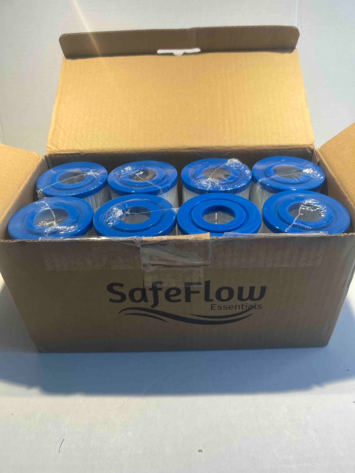 SafeFlow Essentials 5″ x 2.5″ 20 Micron Sediment Water Filter Cartridge 8 Pack