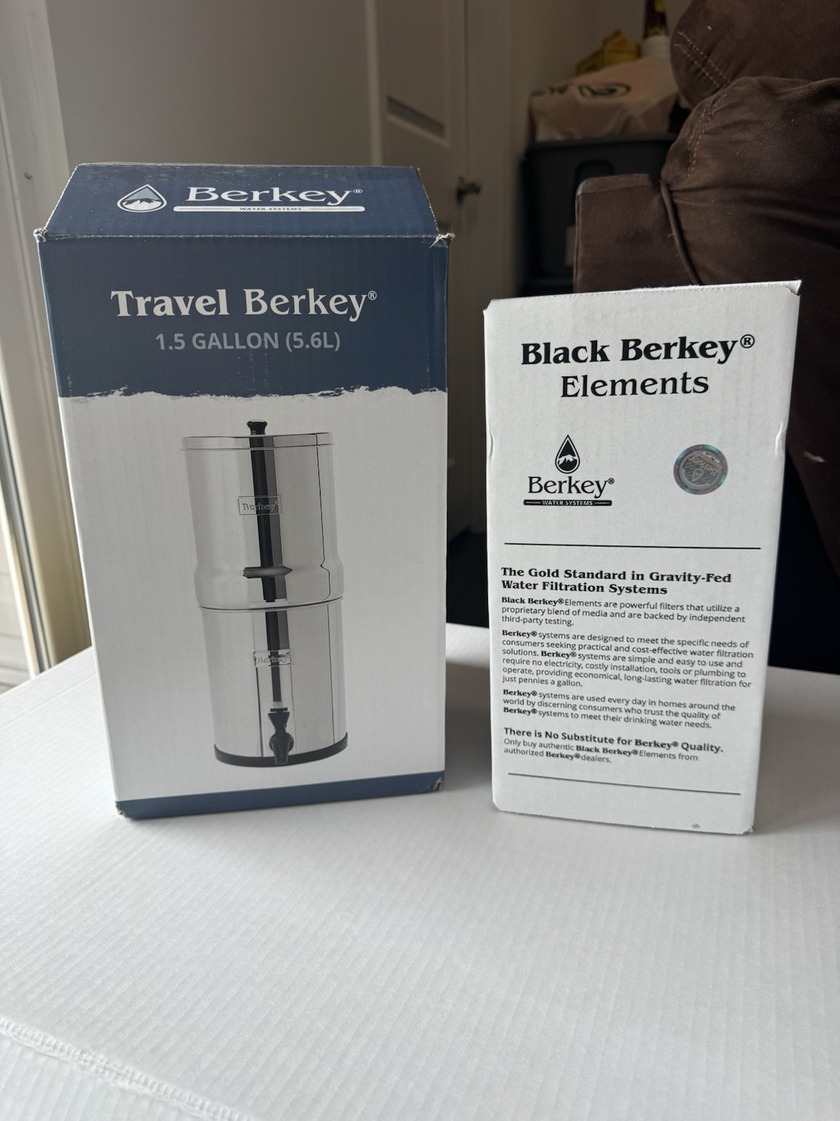 Travel Berkey 1.5 Gal Portable Gravity Water Filter w/2 Black Berkey Filters New