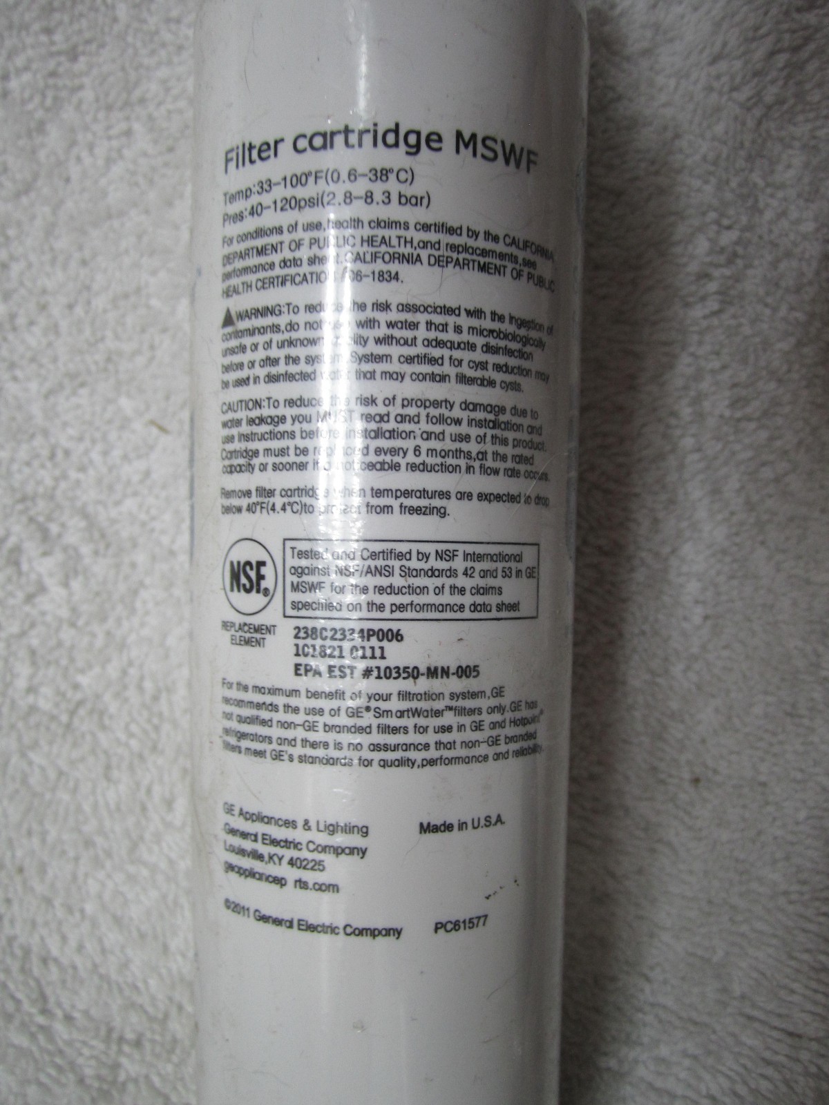 US Sealed 2PACK GE MSWF refrigerator water filter replacement SmartWater filter