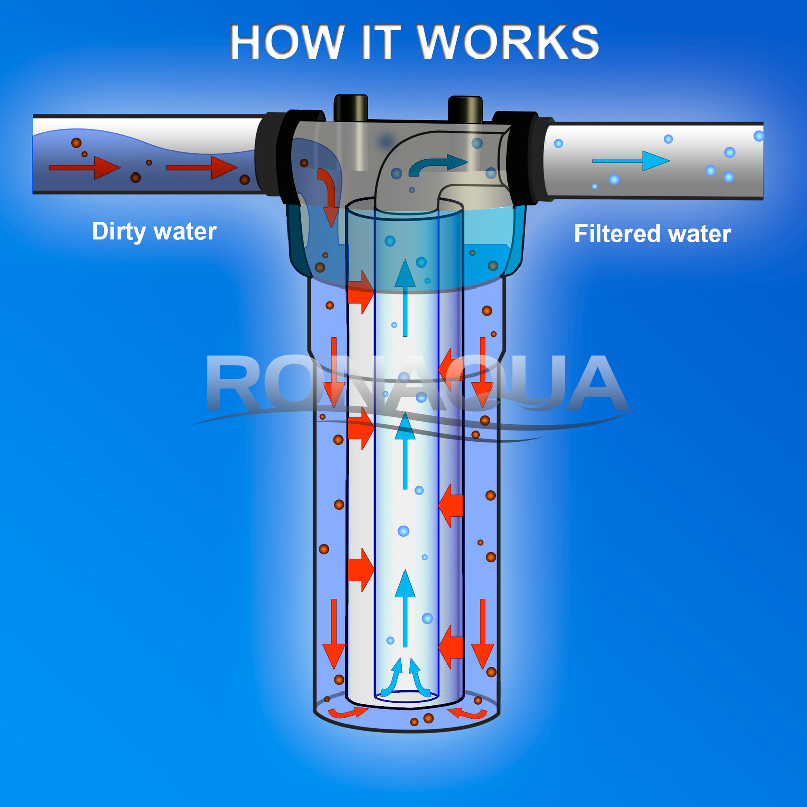3 European Design Transparent Standard 10 inch Water Filter Housing, 3/4” Port