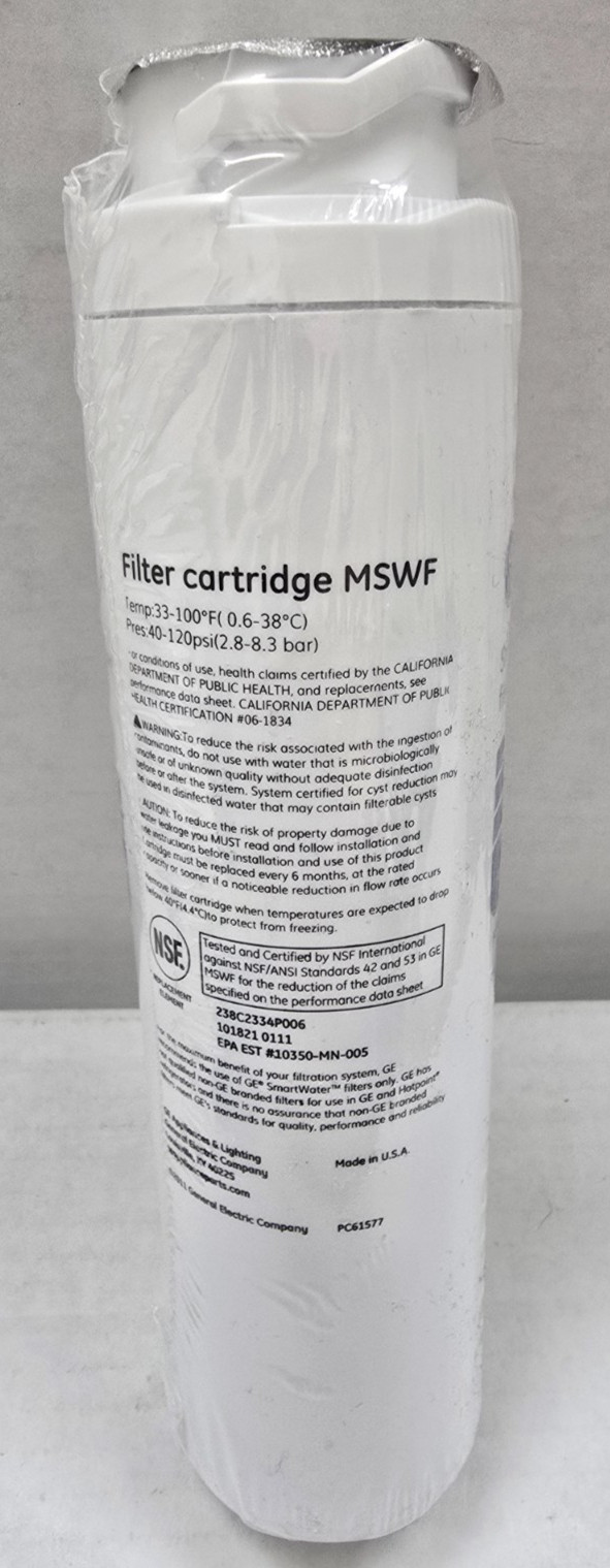 1 PACK GE MSWF refrigerator water filter replacement SmartWater filter NEW