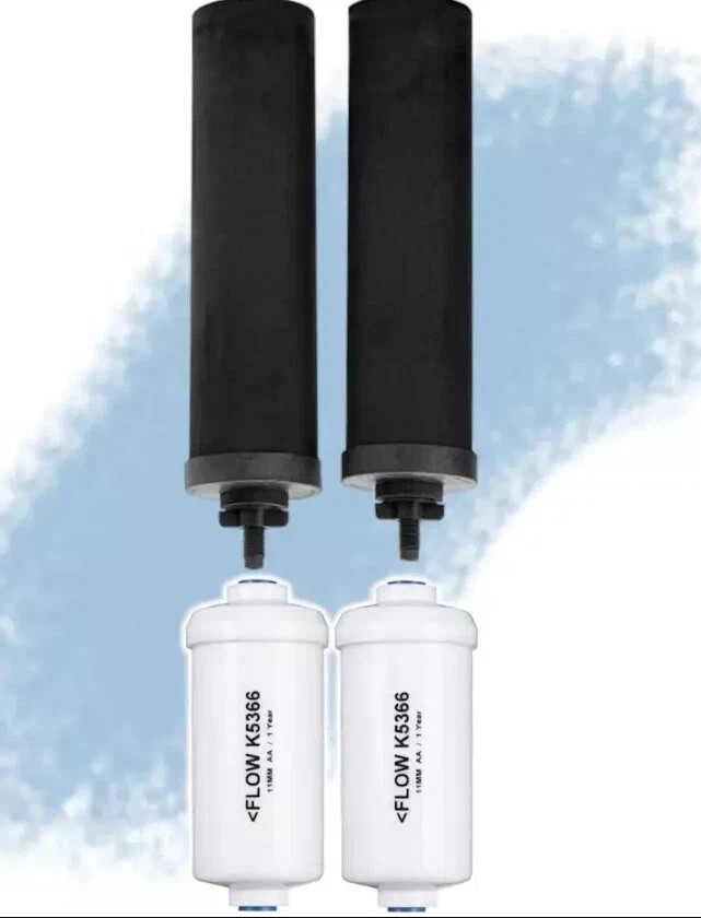 Authentic Black Berkey Filters & PF-2 Fluoride Filters Combo BRAND NEW