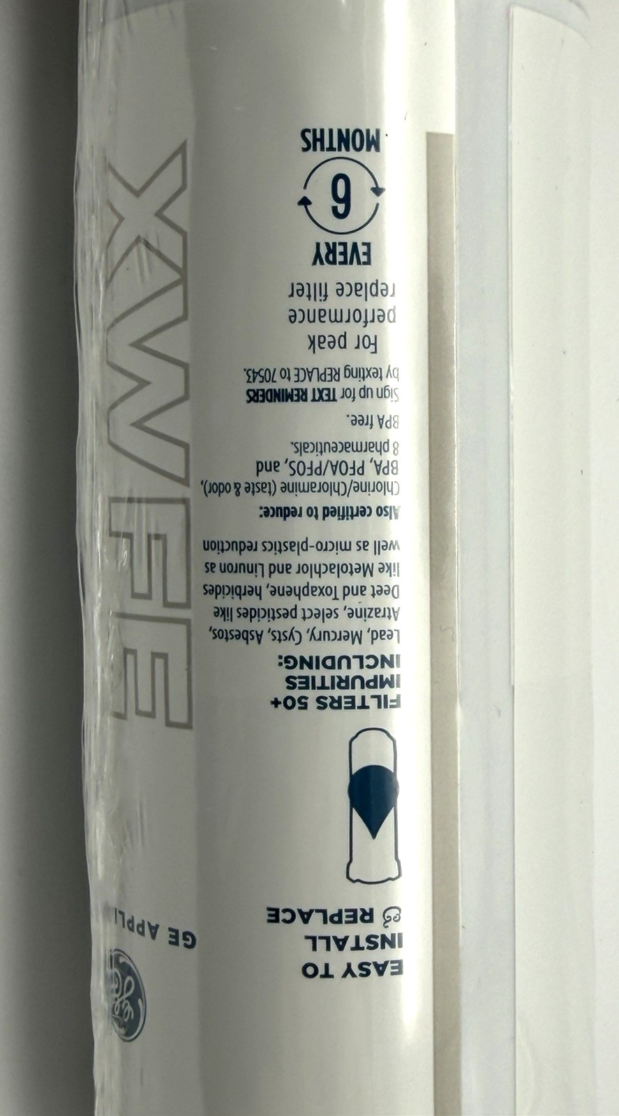 Genuine GE appliances Refrigerator Water Filter XWFE removes 50+ Impurities