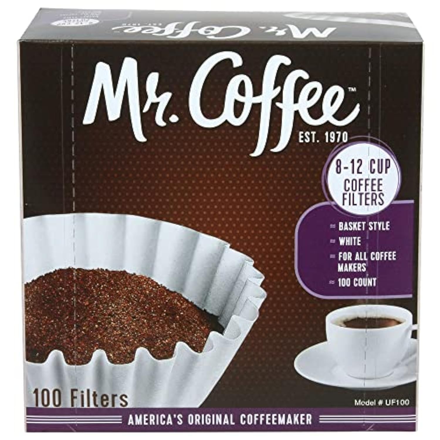 Mr. Coffee 8-12 Cup Filters, Box, Assorted, 100 Count 1, Assorted
