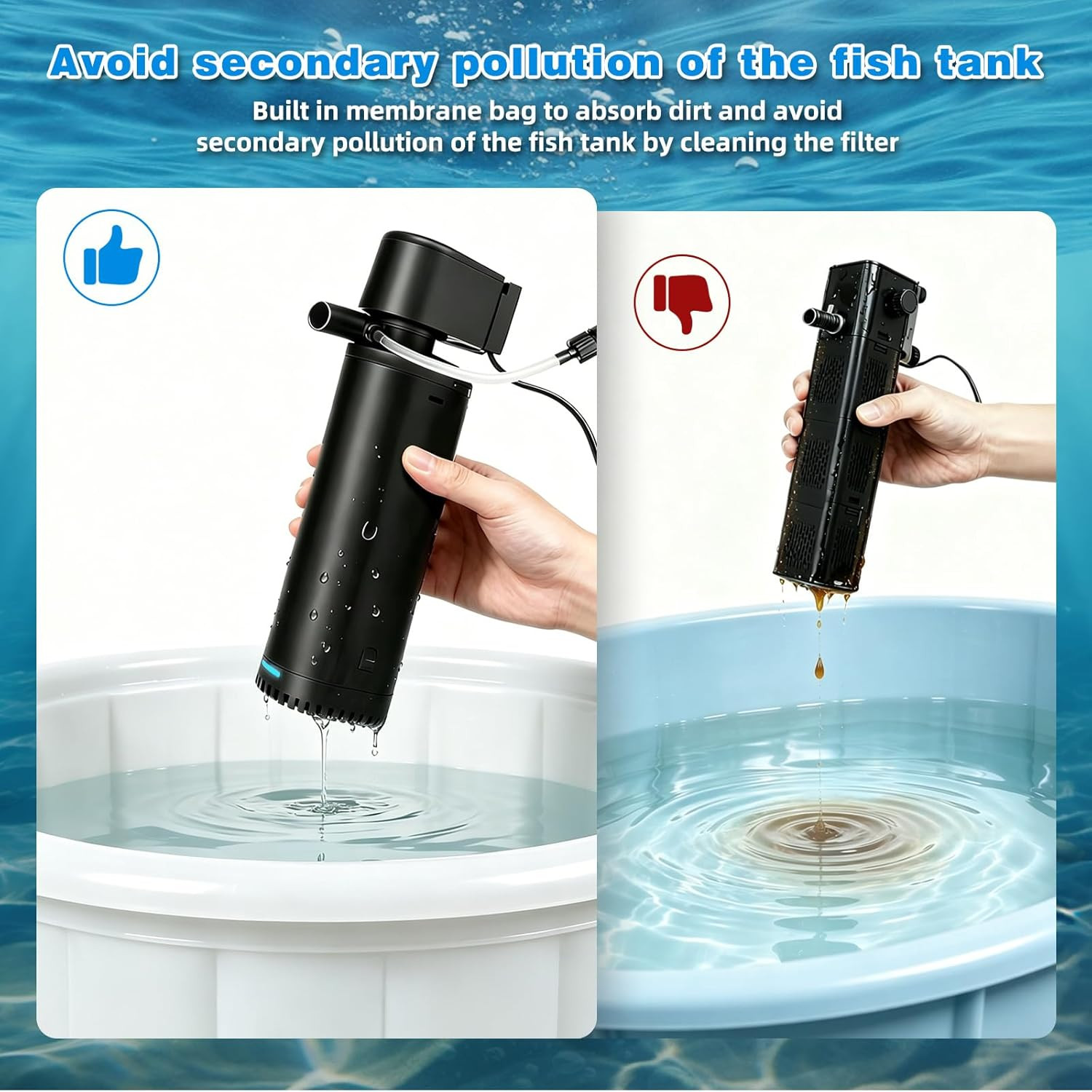 300 GPH Cold Plunge Filter for 100-600 Gal Ice Bath Tub & Cold Plunge Tub, Small