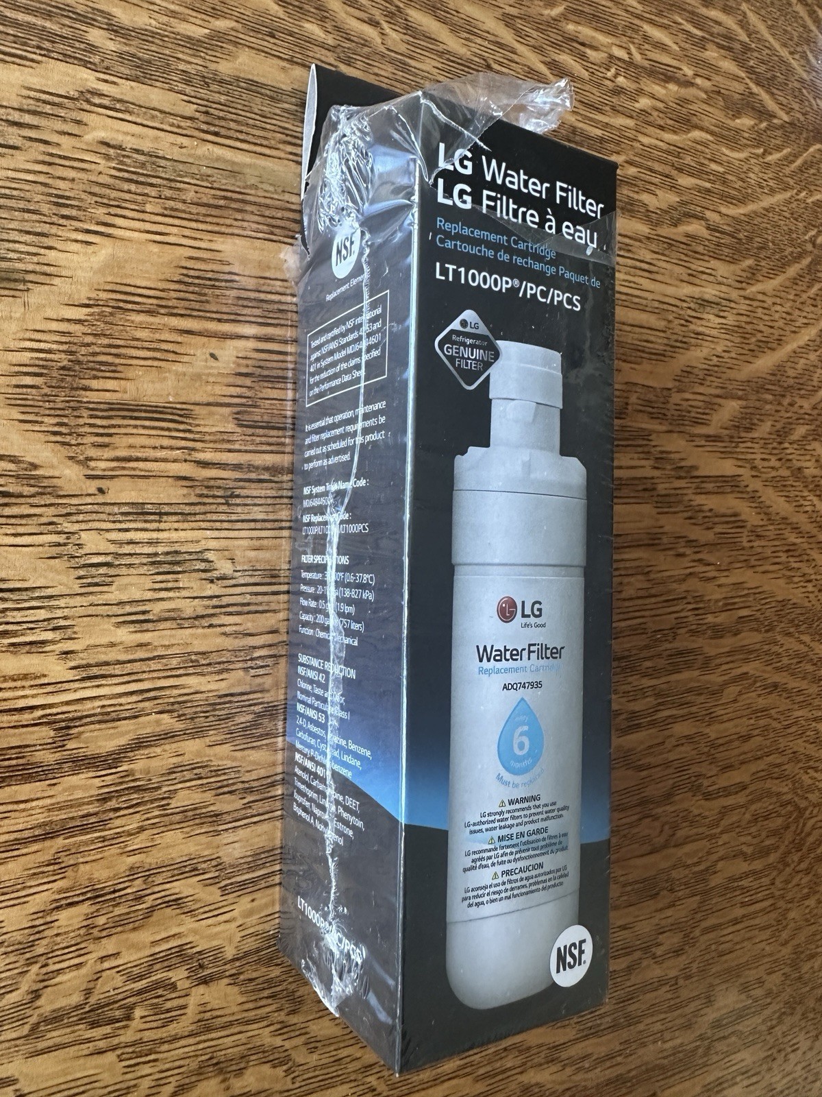 Genuine LG LT1000P Water Filter Replacement Cartridge LT1000PC/PCS / Open Box